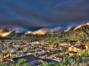 Town, Kaneohe, The United States, Mountains, Aloha State Hawaje