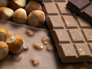 nuts, hazelnuts, chocolate