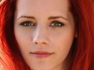 red head, make-up, face, Hair, Eyes