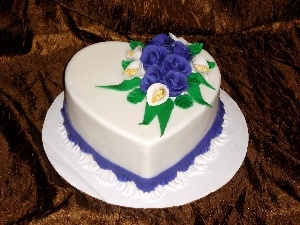 heart, Shape, Cake, Flowers, ##