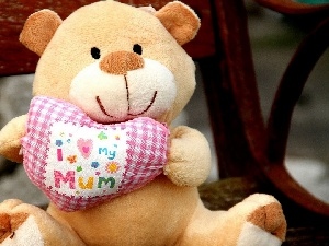 Heart teddybear, text, teddy bear