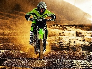 helmet, goggles, Kawasaki KX250F