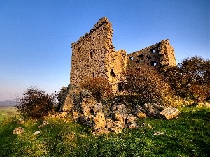Hill, ruins