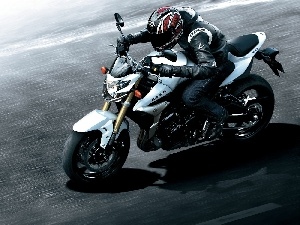 HJC, helmet, White, Suzuki GSR750