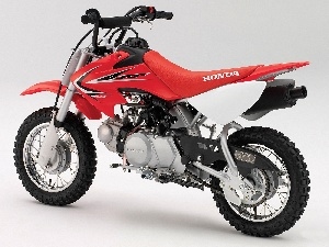 Honda CRF 50, sitting, red hot