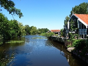 canal, house, Netherlands