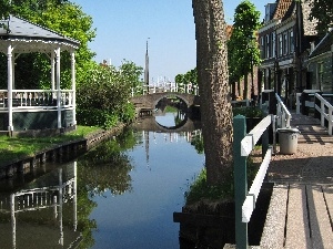 canal, Houses, Netherlands