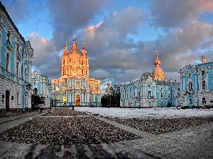 Houses, old town, Church