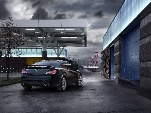 Hyundai Genesis Coupe, buildings, dark