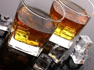 ice, knuckle, glasses, Whisky