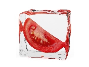 ice, brick, particle, tomato