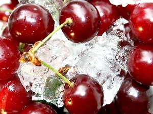 Icecream, cherries
