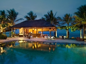 indonesia, Bali, Hotel hall, Palms, khama