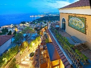 Italy, Sicilia, Houses, panorama