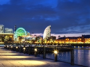 Japan, Yokohama, Town, panorama