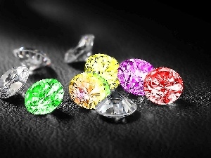 Coloured, jewellery, diamonds