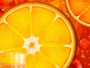 cup, juice, orange