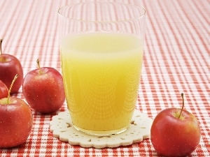 juice, A glass, Red, apples