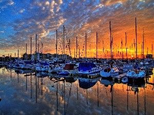 Keja, Yachts, sea, Great Sunsets