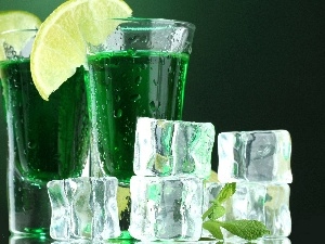 knuckle, leaves, mint, drink, ice, mint