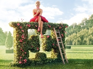 Ladder, dress, Bar Rafaeli, red hot