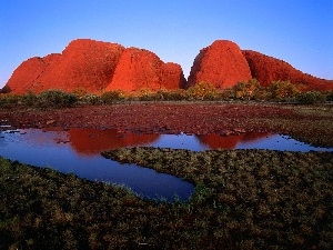 lake, canyon