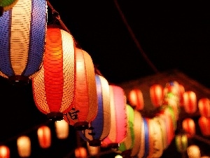 hanging, Lanterns, color