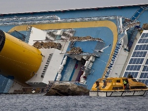 launch, Costa Concordia, sinking, cruise