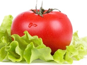 tomato, lettuce, Red