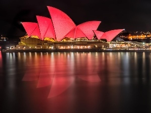 light, Sydney, Opera, Night, ##