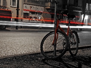 light, evening, Red, Bike