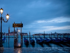 Lighthouse, Gondolas, Venice, Harbour