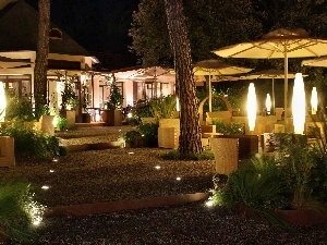 Garden, lighting, Restaurant