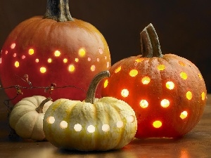 lights, pumpkin