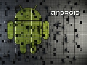 3D, logo, Android