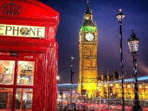 London, phone, Big Ben, booth
