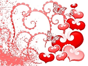 butterflies, love, heart