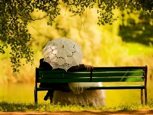 lovers, Steam, Park, Bench