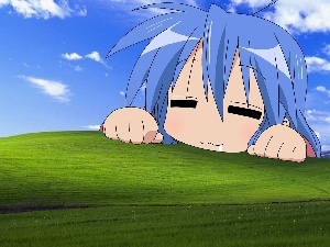 Lucky Star, windows, Konata