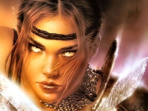 Luis Royo, sword, girl, Band