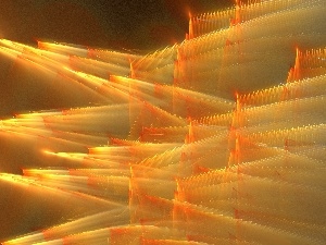 The luminous, Fraktal, Yellow, graphics, streaks, abstraction