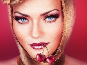 make-up, cherries, Women