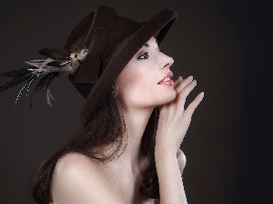 make-up, Hat, Women