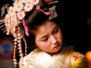 make-up, Japanese, dancer