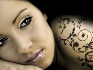 make-up, Tattoo, Women