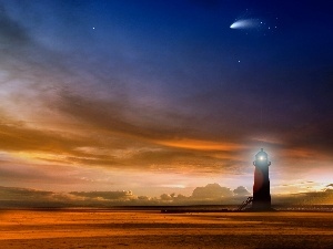 maritime, Lighthouse, Sky, clouds