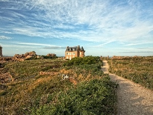 maritime, Lighthouse, Way, Sky, House