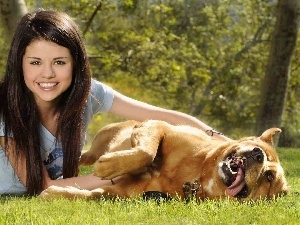 Meadow, dog, Selena Marie Gomez