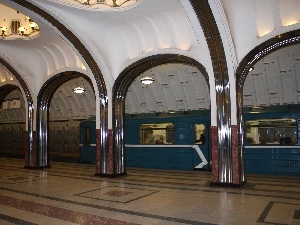 metro, Station Mayakovsky, Russia, Moscow