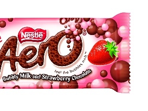 milk, chocolate, Nestle, strawberry, Aero